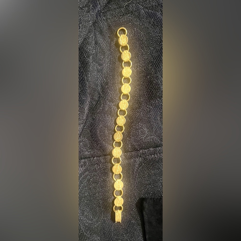 Vintage Sarah Coventry Stamped Goldtone Circle Link Bracelet! Contemp Vintage!